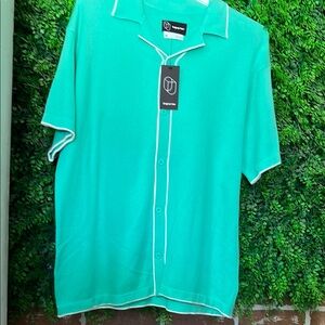 Green Casual Button Down Shirt